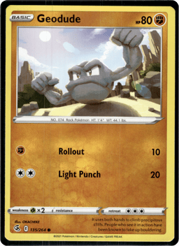 2021 Geodude #135 Fusion Strike