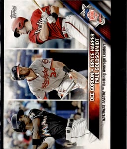 2016 2015 National League Batting Average Leaders: Paul Goldschmidt / Dee Gordon / Bryce Harper #338 Topps