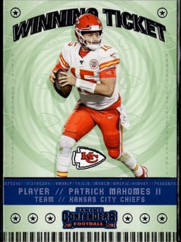 2020 Patrick Mahomes #WT1 Contenders Winning Ticket
