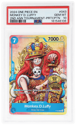 2024 One Piece Tournament Promo 2nd Anniversary Participant Monkey D. Luffy #P043 PSA 10