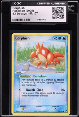 2005 Pokemon EX Deoxys Corphish #57 CGC AUTH