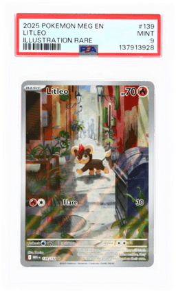 2025 Pokemon Mega Evolution Illustration Rare Litleo #139 PSA 9