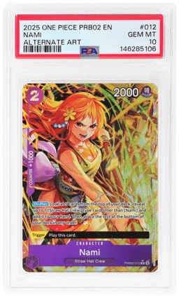 2025 One Piece the Best Premium Booster Volume 2 Alternate Art Nami #PRB02-012 PSA 10