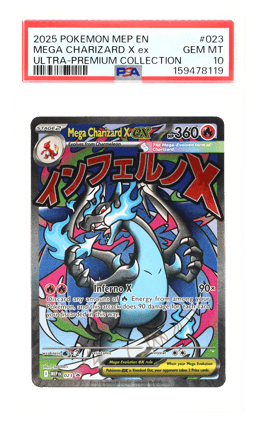2025 Pokemon Black Star Promo Ultra Premium Collection Mega Charizard X Ex #023 PSA 10