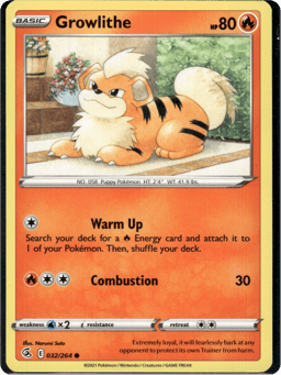 2021 Growlithe #32 Fusion Strike