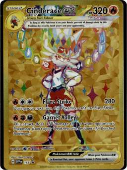 2023 Cinderace ex #163 Scarlet & Violet Black Star Promos