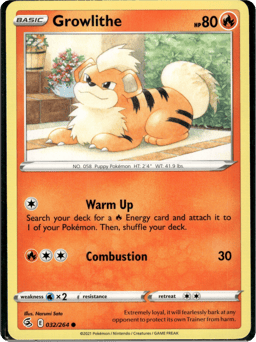 2021 Growlithe #32 Fusion Strike