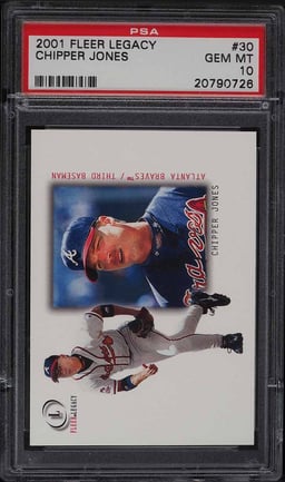 2001 Fleer Legacy Chipper Jones #30 PSA 10 GEM MINT