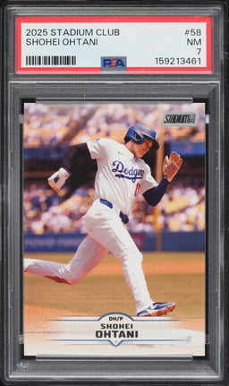2025 Stadium Club Shohei Ohtani #58 PSA 7 NRMT