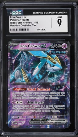 2024 Pokemon SV Black Star Promo Paradox Destinies Tin Holo Iron Crown ex #146 CGC 9 MINT