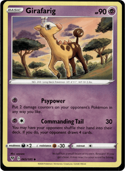 2020 Girafarig #65 Vivid Voltage