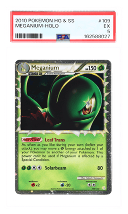 2010 Pokemon Heartgold and Soulsilver Meganium #109 PSA 5