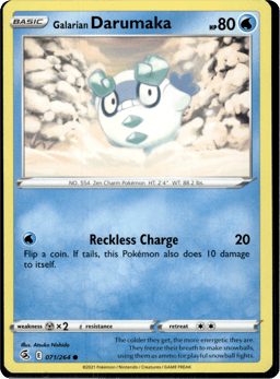 2021 Galarian Darumaka #71 Fusion Strike