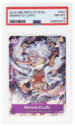 2024 One Piece Starter Deck Purple Monkey D. Luffy Promo Japanese Monkey D. Luffy #P041 PSA 8