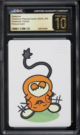 2025 Pokemon Japanese Playing Cards Taruka Picture Dedenne CGC 10 PRISTINE