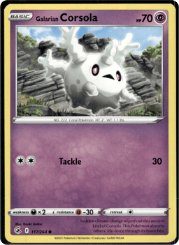 2021 Galarian Corsola #117 Fusion Strike