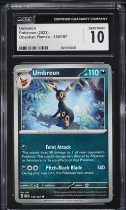 2023 Pokemon Scarlet & Violet Obsidian Flames Umbreon #130 CGC 10 GEM MINT