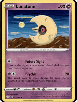 2020 Lunatone #72 Darkness Ablaze