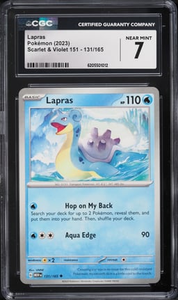 2023 Pokemon Scarlet & Violet 151 Lapras #131 CGC 7 NRMT