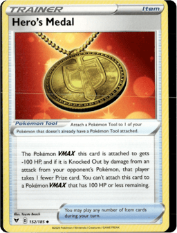 2020 Hero's Medal #152 Vivid Voltage