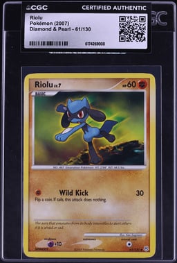 2007 Pokemon Diamond & Pearl Riolu #61 CGC AUTH