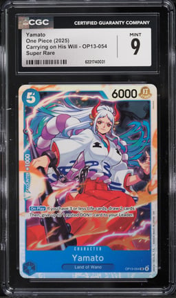 2025 One Piece Carrying On His Will SR Yamato #OP13-054 CGC 9 MINT