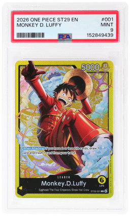 2026 One Piece Card Game Starter Deck 29 Egghead Monkey D. Luffy #ST29001 PSA 9