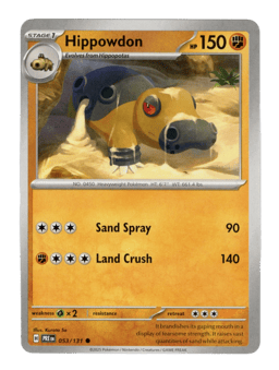 2025 Hippowdon #53 Prismatic Evolutions