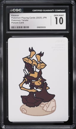 2025 Pokemon Japanese Playing Cards Taruka Picture Kleavor CGC 10 GEM MINT