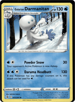 2021 Galarian Darmanitan #72 Fusion Strike
