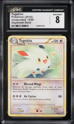 2010 Pokemon HGSS Undaunted Daybreak Deck Togekiss #9 CGC 8 NM-MT