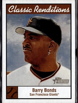 2001 2001 Topps Heritage Classic Rendition Barry Bonds #CR3 Topps Heritage Classic Rendition