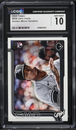 2025 Topps Golden Mirror Variation Jairo Iriarte ROOKIE #656 CGC 10 GEM MINT