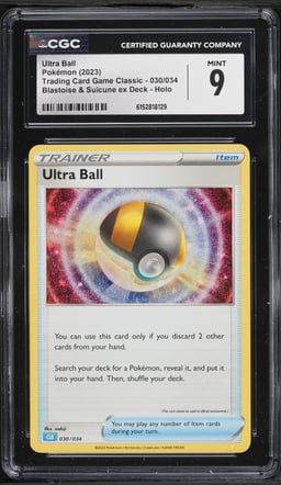 2023 Pokemon TCG Classic Blastoise & Suicune Ex Deck Holo Ultra Ball #30 CGC 9 MINT
