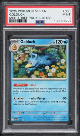 2025 Pokemon Mega Evolution Black Star Promo Golduck #8 PSA 9 MINT