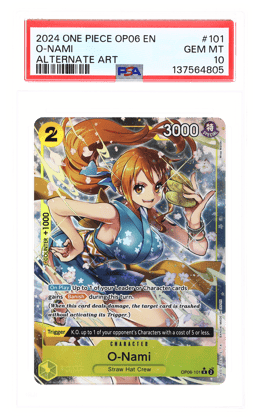2024 One Piece Wings of the Captain Alternate Art O-Nami #OP06101 PSA 10