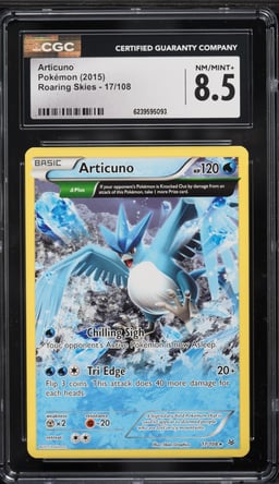 2015 Pokemon XY Roaring Skies Articuno #17 CGC 8.5 NM-MT+