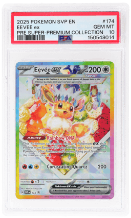 2025 Pokemon Scarlet and Violet Black Star Promo Prismatic Evolutions Super Premium Collection Eevee Ex #174 PSA 10
