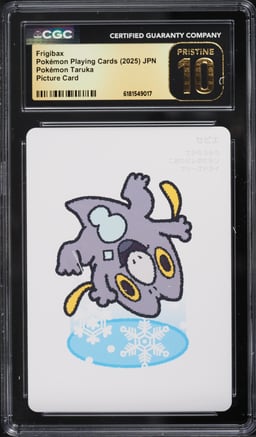 2025 Pokemon Japanese Playing Cards Taruka Picture Frigibax CGC 10 PRISTINE