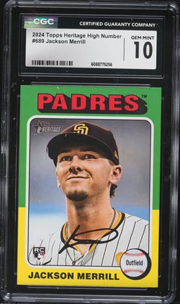 2024 Topps Heritage High Number Jackson Merrill #689 CGC 10 GEM MINT