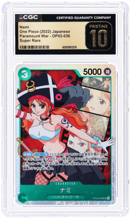 2022 One Piece Summit Decisive Battle Japanese Super Rare Nami #OP02036 CGC PRI