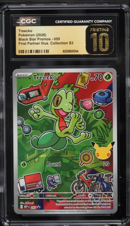 2026 Pokemon Mega Promo First Partner Illustration S3 Full Art Treecko #55 CGC 10 PRISTINE