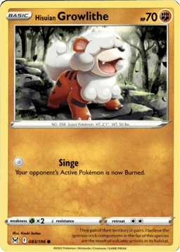 2022 Hisuian Growlithe #83 Lost Origin