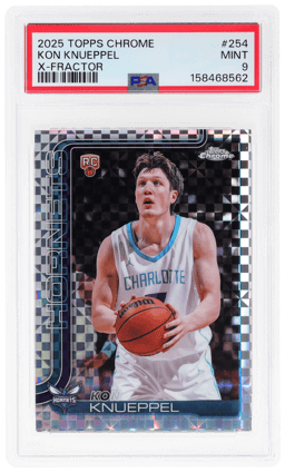 2025 Topps Chrome X-Fractor Kon Knueppel #254 PSA 9