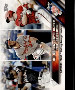 2016 2015 National League Batting Average Leaders: Paul Goldschmidt / Dee Gordon / Bryce Harper #338 Topps