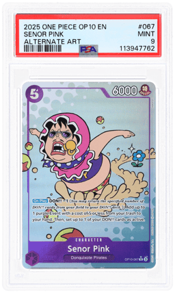 2025 One Piece Royal Blood Alternate Art Senor Pink #067 PSA 9
