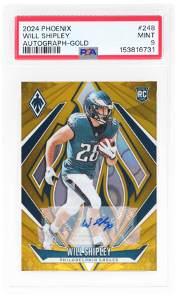 2024 Panini Phoenix Autograph Gold Will Shipley #248 5/10 PSA 9