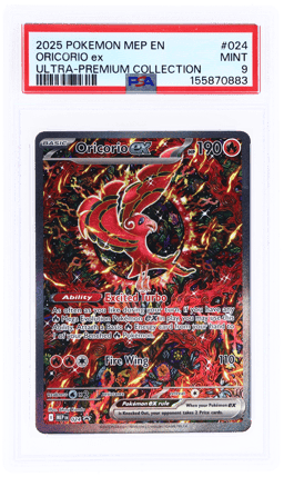 2025 Pokemon Mega Evolution Mega Charizard X Ex Black Star Promo Ultra Premium Collection Oricorio Ex #024 PSA 9