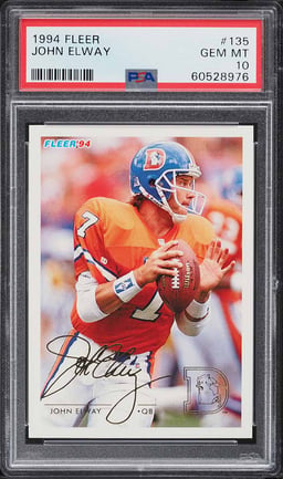 1994 Fleer Football John Elway #135 PSA 10 GEM MINT