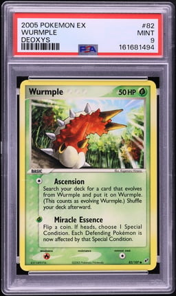 2005 Pokemon EX Deoxys Wurmple #82 PSA 9 MINT